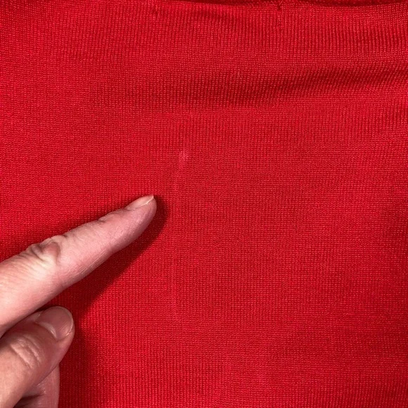 Cable & Gauge Sweater Women's Medium Red Hearts Long Sleeve Pullover Lightweight - Picture 6 of 7